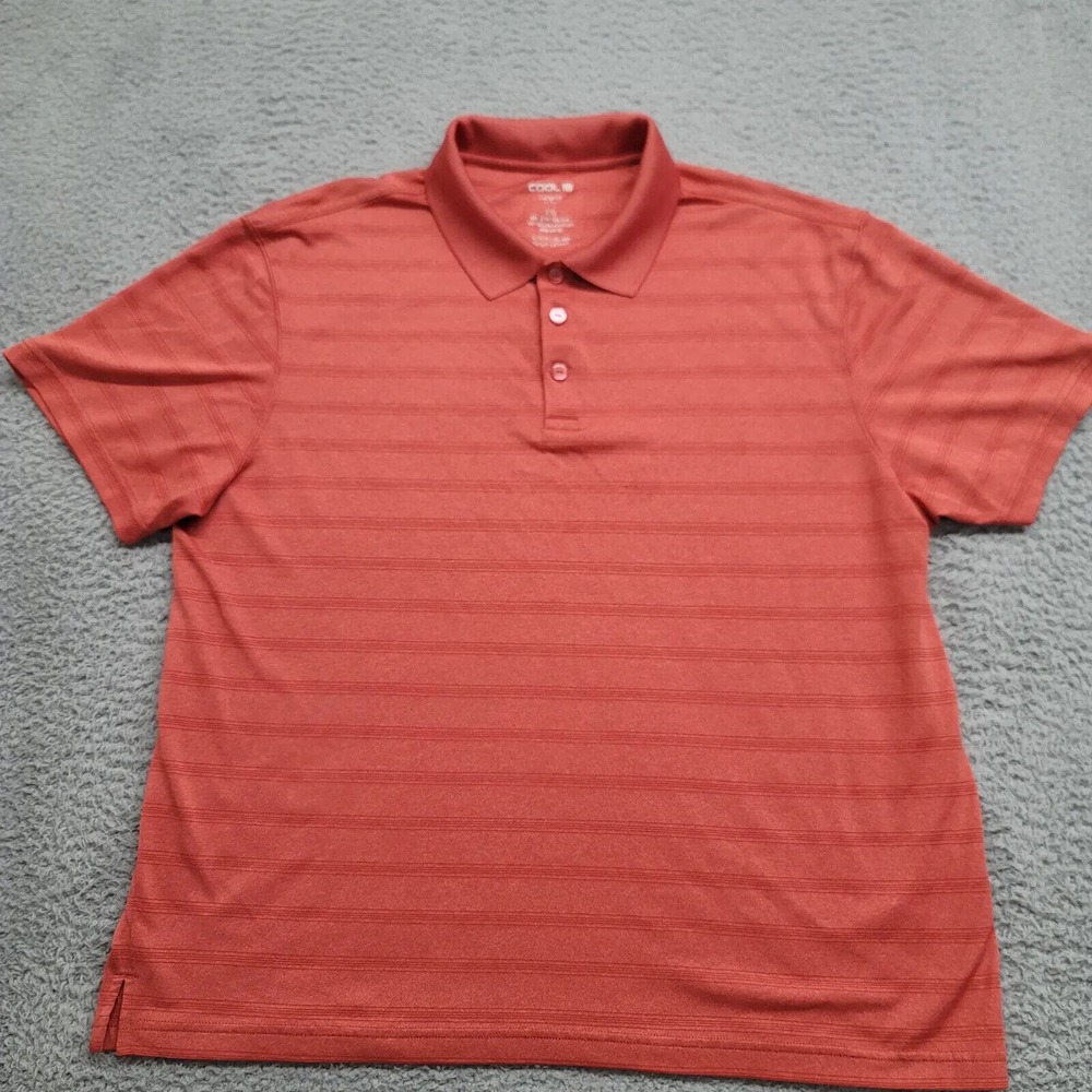 Haggar Shirt‎ Mens Large Red Polo Golf Short Sleeve Lightweight Cool 18 Outdoors